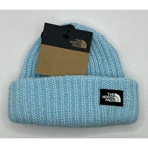 THE NORTH FACE Lined Salty Dog Beanie Hat Fabric Lined Patch Logo Baby 0-6M
